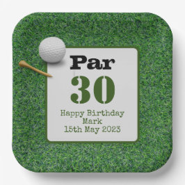 Golf 30års födelsedag med golf boll på grönt gräs