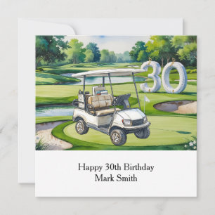 Golf 30års födelsedag på golfbana kort