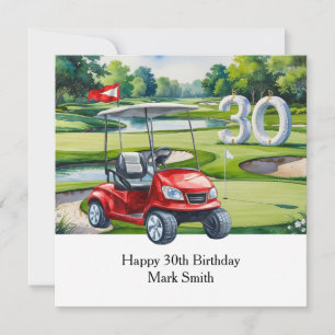 Golf 30års födelsedag på golfbana kort