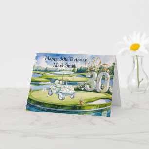 Golf 30års födelsedag på golfbana kort