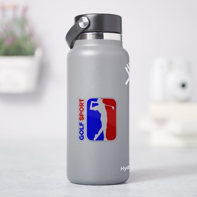 Golf | 3"x 3"- Genomskinlig etikett i stor skala (HydroFlask)