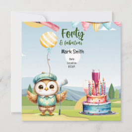 Golf 40-årsdagen party golferfödelsedag spara datumet