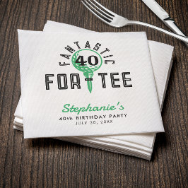 Golf 40:e födelsedag Party Fantastisk för vit tee Pappersservett