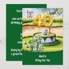Golf 40:e födelsedagen med kummel på Golfer Inbjudningar