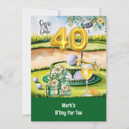 Golf 40:e födelsedagen med kummel på Golfer Inbjudningar