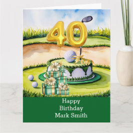 Golf 40:e födelsedagen med kummel på Golfer Kort
