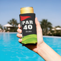 Golf 40:e födelsedagen till golfer med golf-flagga