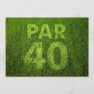 Golf 40th födelsedagsfest inbjudan
