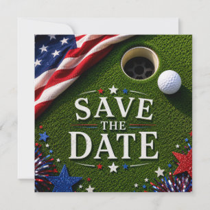 Golf 4 juli självständighetsdag för amerikansk gol julkort