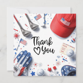 GOLF 4 juli  Självständighetsdag Golftajmat party Tack Kort