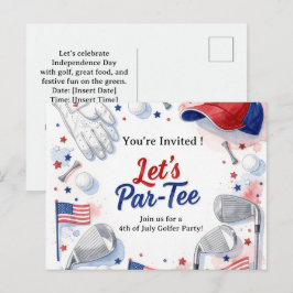 GOLF 4 juli   Självständighetsdag Golftajmatsfest  Helg Vykort