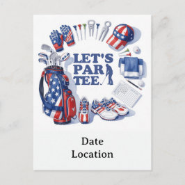 GOLF 4 juli   Självständighetsdagen Golftarfest   Vykort