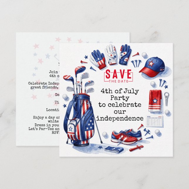 GOLF 4 juli   Självständighetsdagens golftävlingsf Spara Datumet (Fram/baksida)