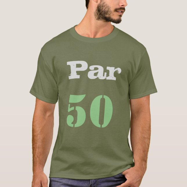 Golf 50:e födelsedag med femtio par  t shirt (Framsida)