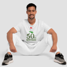 Golf 50:e födelsedagen till dig med Golf Flagga T Shirt