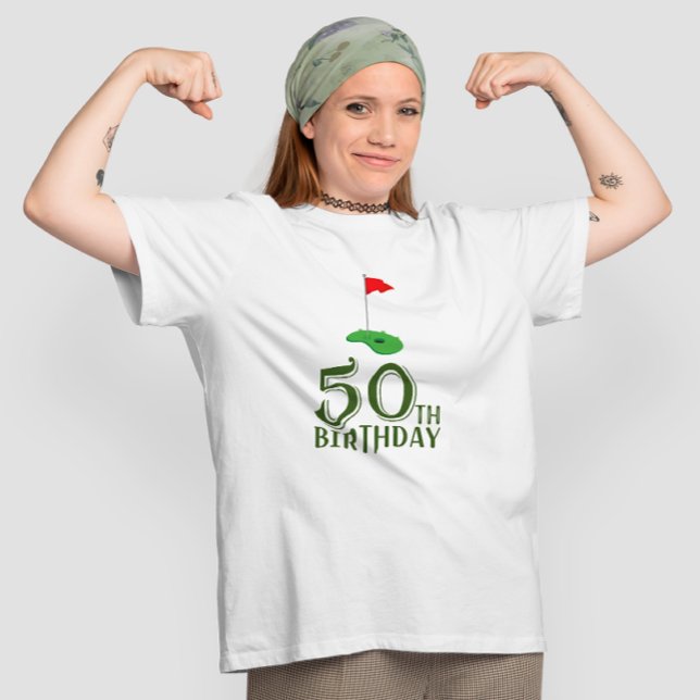 Golf 50:e födelsedagen till dig med Golf Flagga T Shirt (Skapare uppladdad)