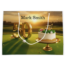  Golf 50th Birthday for golfer with cake on green