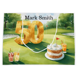  Golf 50th Birthday for golfer with cake on green