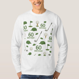Golf 60:e födelsedagen för Golfer med boll och T T Shirt