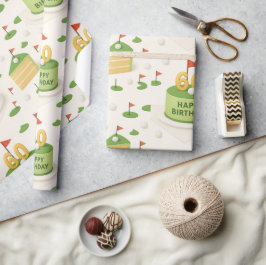 Golf 60:e födelsedagen för Golfer Presentpapper