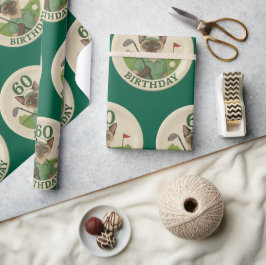 Golf 60:e födelsedagen för Golfer Presentpapper