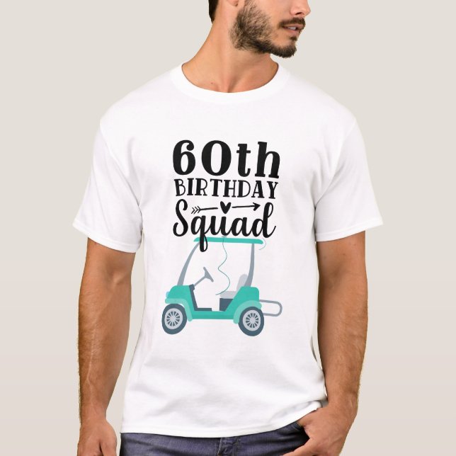 Golf 60:e födelsedagstorget t shirt (Framsida)