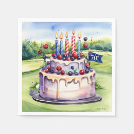 Golf 70-årsdag för golfare pappersservett