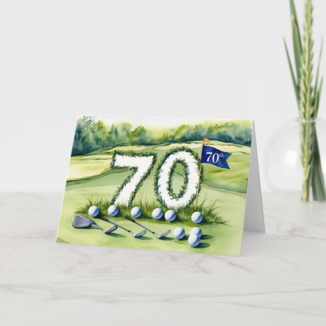 Golf 70:e födelsedagen för golfer kort (Framsida)