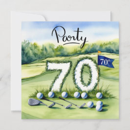 Golf 70:e födelsedagen inbjudningar