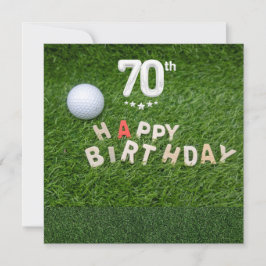 Golf 70:e födelsedagen med golf boll för golfer kort