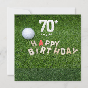 Golf 70:e födelsedagen med golf boll för golfer kort