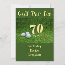 Golf 70:e Golf-födelsedagspartiet Partiinbjudan