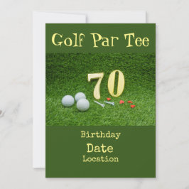 Golf 70:e Golf-födelsedagspartiet Partiinbjudan Inbjudningar