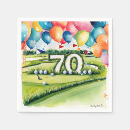 Golf 70th Birthday for golfer  Pappersservett