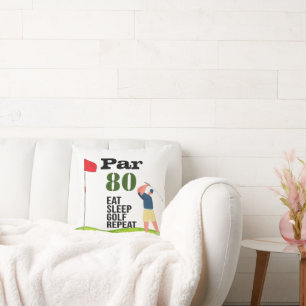 Golf 80:e födelsedagen äter upp golf kudde