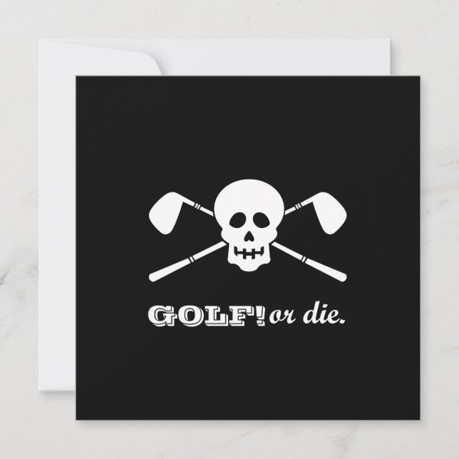 Golf 80:e födelsedagen - fortfarande sving! inbjudningar (Framsida)