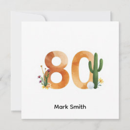 Golf 80th Birthday with golf ball for golfer Kort