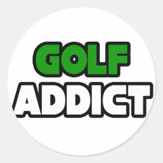 Golf Addict Runt Klistermärke