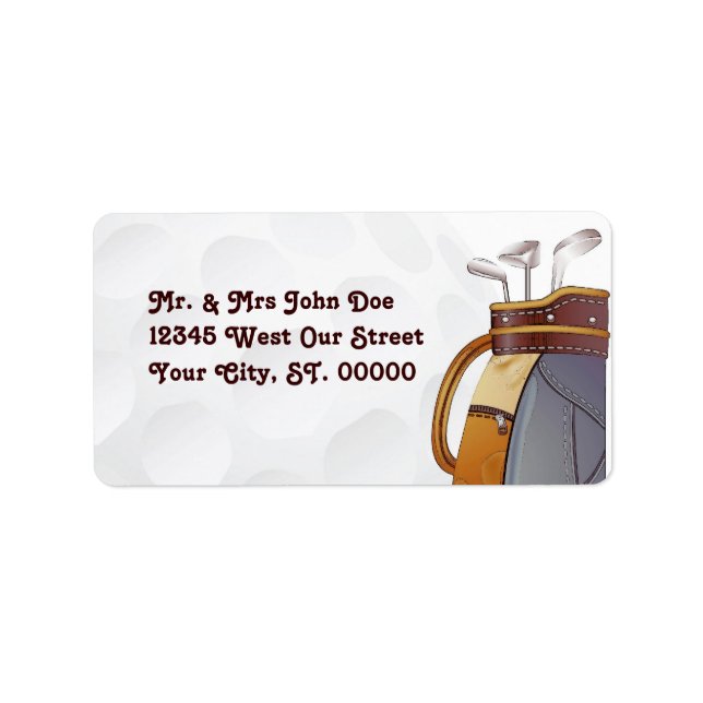 Golf Adressetikett (Framsidan)