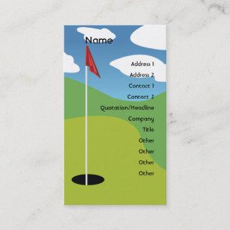 Golf - affär visitkort