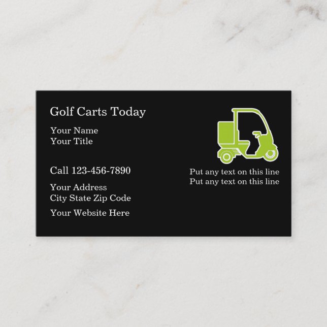 Golf Affärskort Visitkort (Framsida)