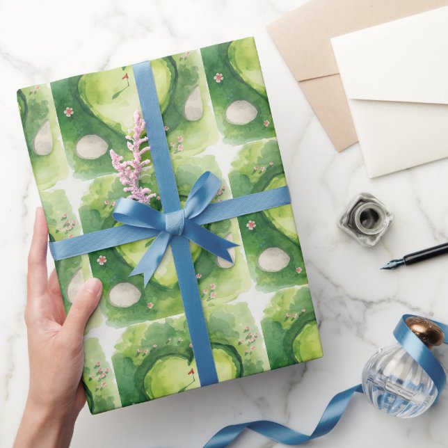 Golf Alla hjärtans dag med hjärta form golfbana Presentpapper (Gifting)