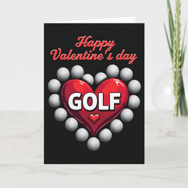 Golf Alla hjärtans dag Uppriktig Kort (Framsida)