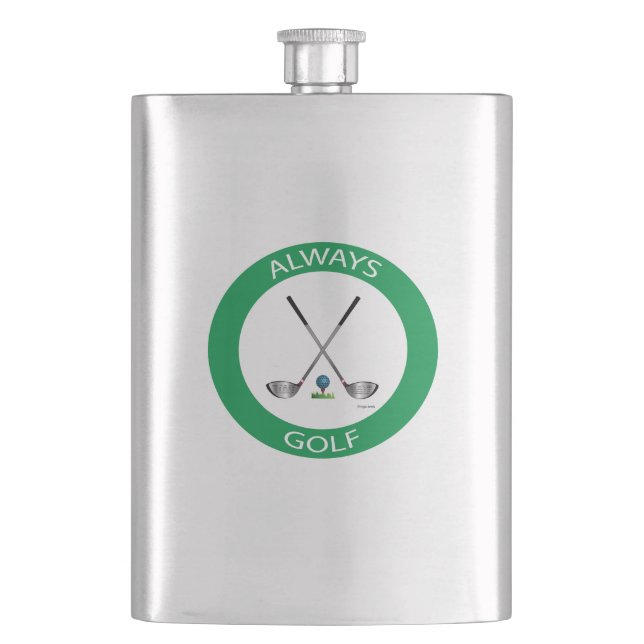GOLF- Alltid Golf-Logotyp, Coola-kolv Fickplunta (Framsidan)