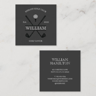 Golf Älskare Kor Klubb Fyrkantigt Visitkort