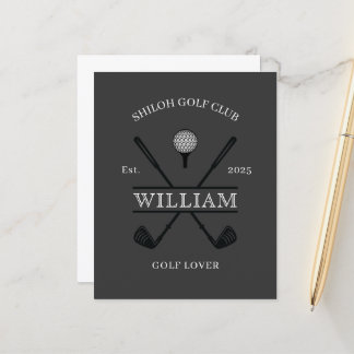 Golf Älskare Kor Klubb Namn Stationery