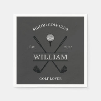 Golf Älskare Kor Klubb Papper Pappersservett