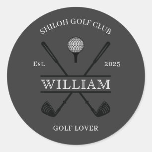 Golf Älskare Kor Klubb Runt Klistermärke