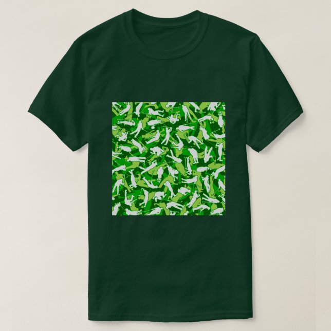Golf Älskare Pro Golfer Camo Camouflage Mönster Gr T Shirt (Design framsida)