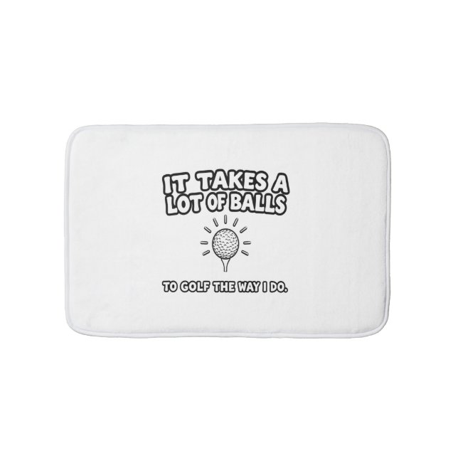 Golf Älskare T-Shirt Design Badrumsmatta (Framsidan)